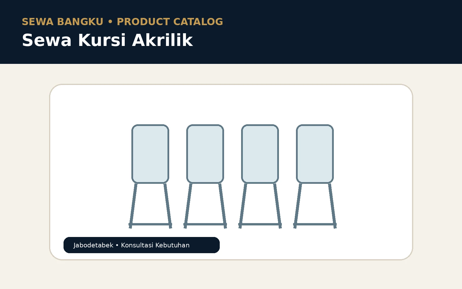 Kursi Akrilik untuk Acara Modern