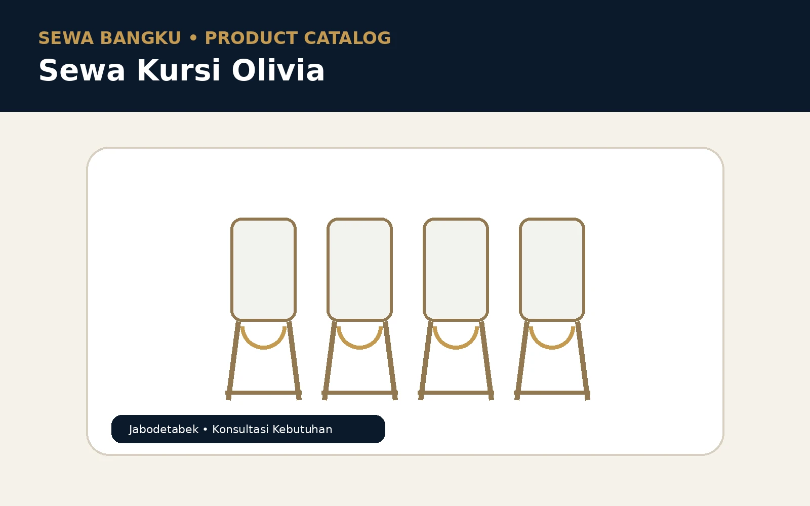 Kursi Olivia untuk Area Acara Elegan