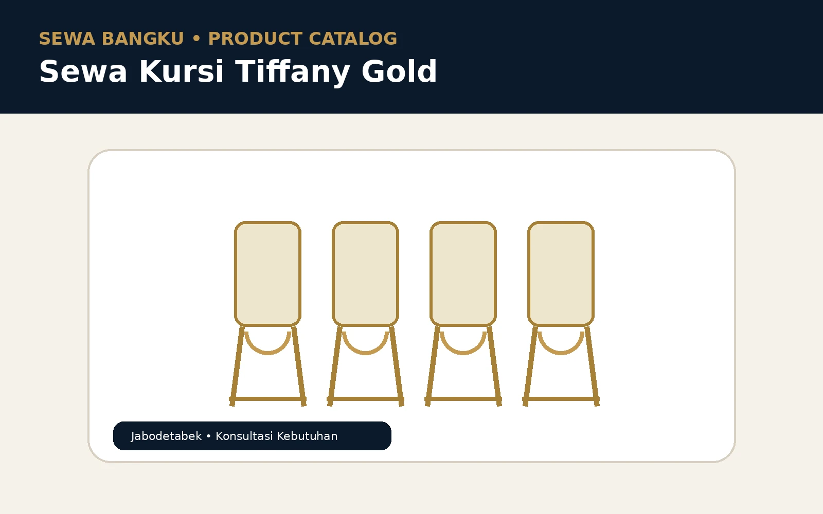 Kursi Gold untuk Resepsi dan Acara Formal